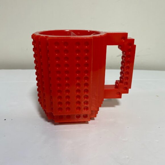 Citrix Build-On Brick Mug Red Toy Building Block Cup 12 oz - Picture 4 of 6